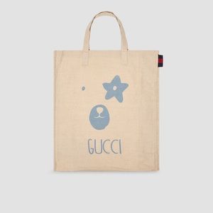 Authentic GUCCI Small Canvas Tote Bag (80% NEW)